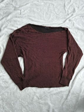 Guess Women's Off-the-Shoulder Boat Neck Y2K Chain Knit Sweater
